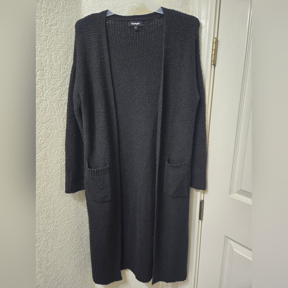 Express long knit cardigan